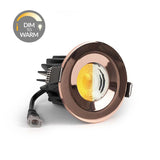 Rose Gold CCT Dim To Warm Fire Rated LED Dimmable 10W IP65 Downlight - SE Home
