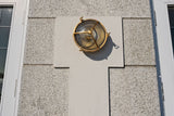 Carlisle Lacquered Brass IP66 Half Cover Prismatic Glass Wall Light - The Outdoor & Bathroom Collection - SE Home