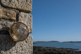 Carlisle Grid Prismatic Glass Lacquered Brass IP66 Bulkhead Wall Light - The Outdoor & Bathroom Collection - SE Home