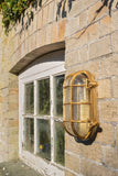 Flaxman Lacquered Brass IP66 Bulkhead Outdoor & Bathroom Wall Light - SE Home