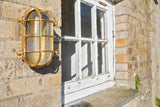 Flaxman Lacquered Brass IP66 Bulkhead Outdoor & Bathroom Wall Light - SE Home