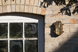 Flaxman Lacquered Brass IP66 Bulkhead Outdoor & Bathroom Wall Light - SE Home