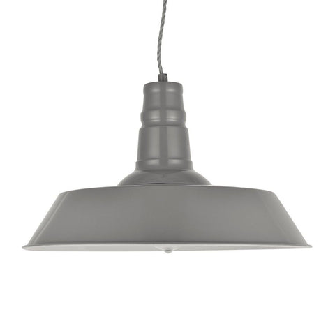 Large Argyll Industrial Pendant Light French Grey