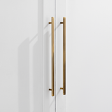 Hexagonal Brass Cupboard Bar Handle - Antique Brass - Hole Centre 160mm - SE Home
