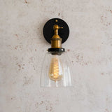 Romilly Clear Glass Cone Wall Light