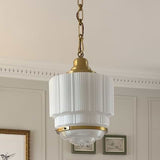 The Dean Art Deco Aged Lacquered Brass Kitchen Island Pendant Light