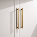 Hexagonal Brass Cupboard Bar Handle With Back Plate - Antique Brass - Hole Centre 384mm - SE Home