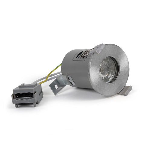 Brushed Chrome GU10 Fire Rated IP65 Downlight - SE Home