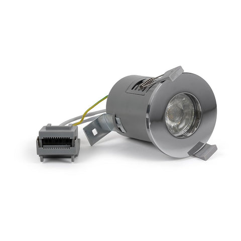 Polished Chrome GU10 Fire Rated IP65 Downlight