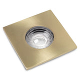 Brushed Brass GU10 Fire Rated IP65 Square Downlight - SE Home