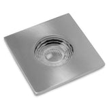 Brushed Chrome GU10 Fire Rated IP65 Square Downlight