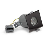 Black Nickel GU10 Fire Rated IP65 Square Downlight