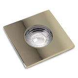Polished Brass GU10 Fire Rated IP65 Square Downlight