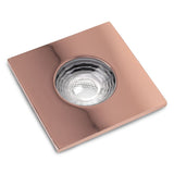 Copper GU10 Fire Rated IP65 Square Downlight - SE Home