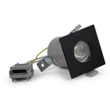 Matt Black GU10 Fire Rated IP65 Square Downlight