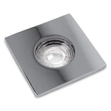 Polished Chrome GU10 Fire Rated IP65 Square Downlight - SE Home