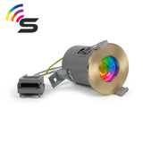 Brushed Brass Fire Rated Colour Changing Smart LED IP65 Downlight - SE Home