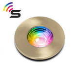 Brushed Brass Fire Rated Colour Changing Smart LED IP65 Downlight