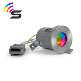Brushed Chrome Fire Rated Colour Changing Smart LED IP65 Downlight - SE Home