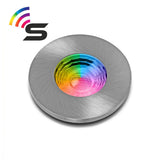 Brushed Chrome Fire Rated Colour Changing Smart LED IP65 Downlight