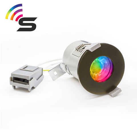 Bronze Fire Rated Colour Changing Smart LED IP65 Downlight - SE Home