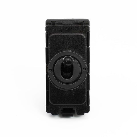 Screwless Matt Black 20AX 2 Way CM-Grid Toggle Switch Module
