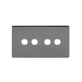 Screwless Black Nickel 4 Gang LT3 Toggle Plate only