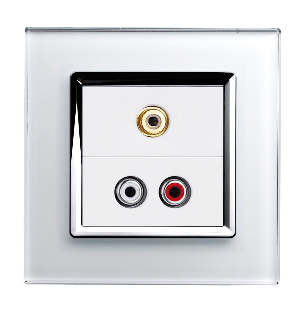Crystal CT Audio/Video Socket White – SE Home