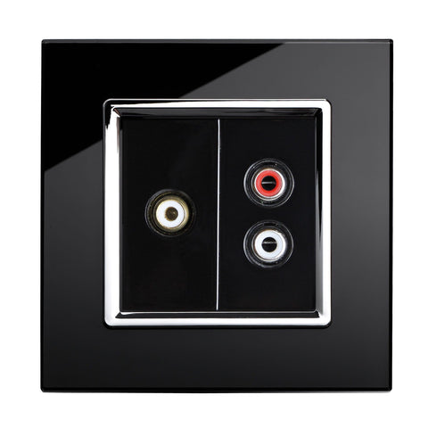 Retrotouch Crystal Crystal CT Audio/Video Socket Black