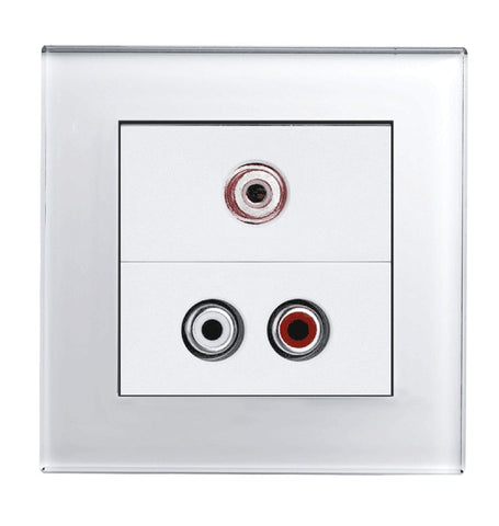Retrotouch Crystal Crystal PG Audio/Video Socket White