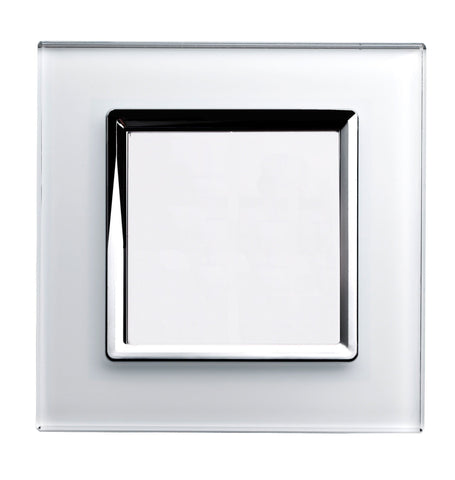 Retrotouch Crystal Crystal CT 1 Gang Blank Plate White