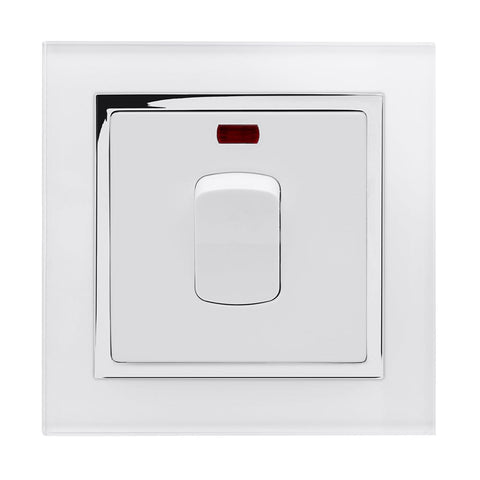 Retrotouch Crystal Crystal CT 20A DP Switch with Neon White