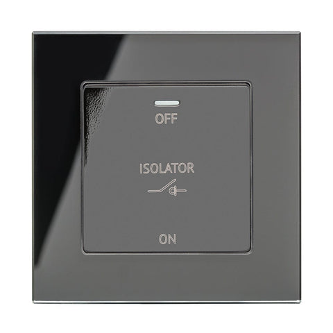 Retrotouch Crystal Crystal PG 10A 3-Pole Fan Isolator Switch Black