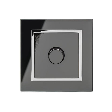 Retrotouch Crystal Crystal CT 1G Rotary LED Dimmer Switch 2 Way Black
