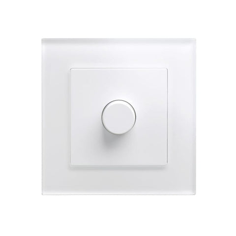 Retrotouch Crystal Crystal PG 1G Rotary LED Dimmer Switch 2 Way White