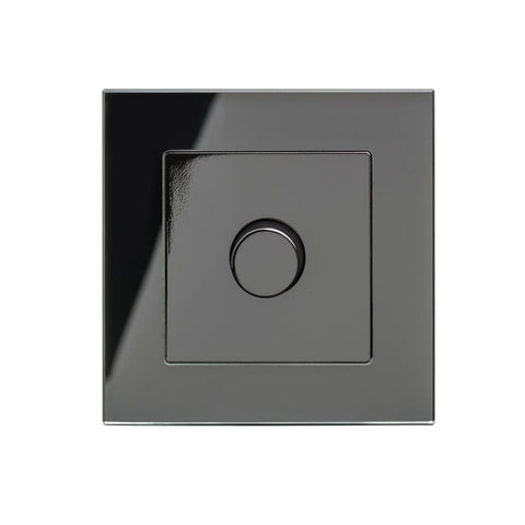 Retrotouch Crystal Crystal PG 1G Rotary LED Dimmer Switch 2 Way Black