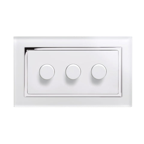 Retrotouch Crystal Crystal CT 3G Rotary LED Dimmer Switch 2 Way White