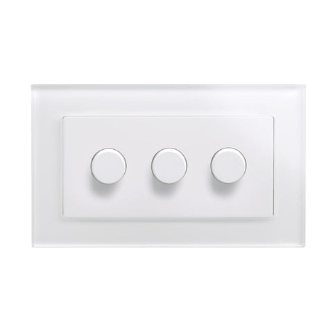 Retrotouch Crystal Crystal PG 3G Rotary LED Dimmer Switch 2 Way White