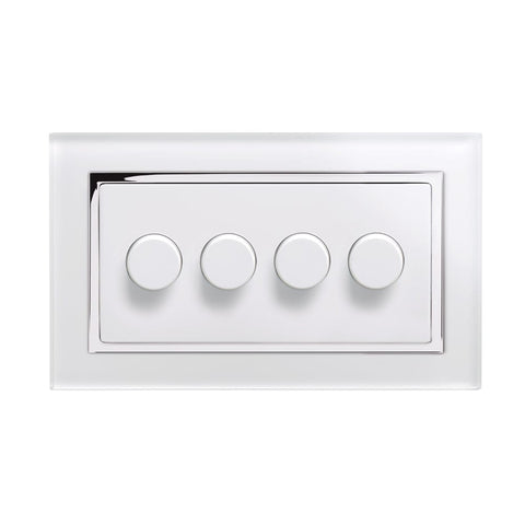 Retrotouch Crystal Crystal CT 4G Rotary LED Dimmer Switch 2 Way White