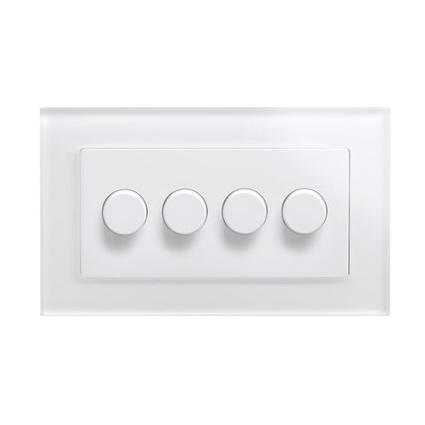 Retrotouch Crystal Crystal PG 4G Rotary LED Dimmer Switch 2 Way White