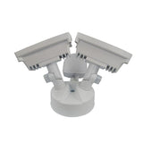 Smart Home Security Wifi Outdoor Twin PIR LED Floodlight & Security Camera with 2 way audio White body)