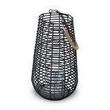 Basil Large Black Rattan Lantern - SE Home