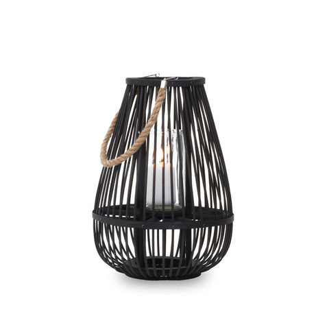Basil Black Bamboo Lantern - SE Home