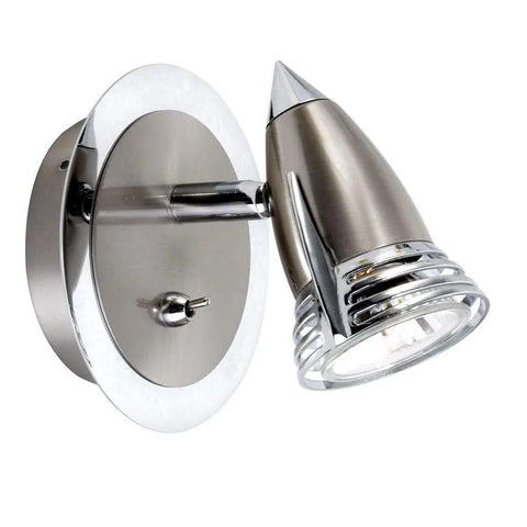 Torpedo Single Wall Spotlight - Satin Nickel