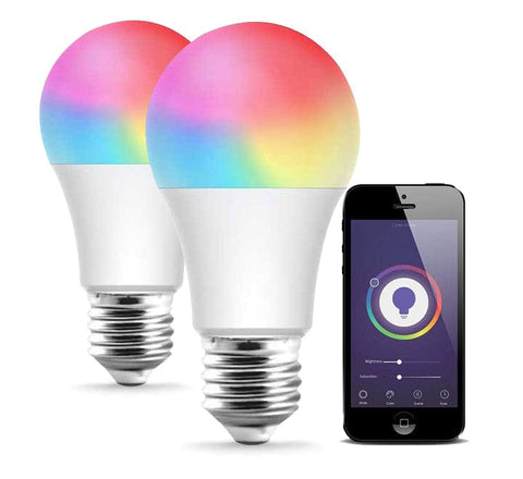 Smart WiFi Dimmable GLS 9W LED Bulb (E27) RGB+W+WW 2 X Pack - SE Home