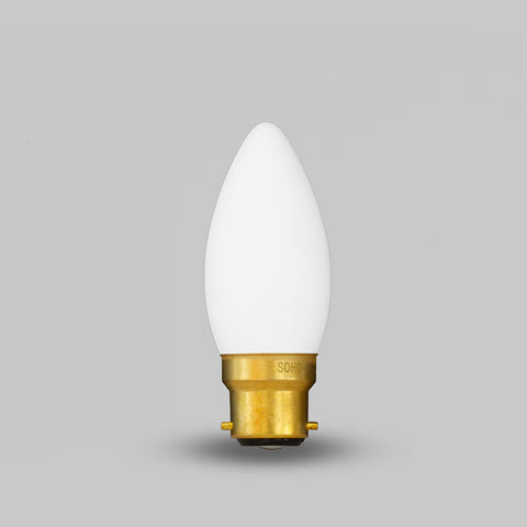 4W 2800K Warm White B22 Matt White Candle Dimmable LED Light Bulb
