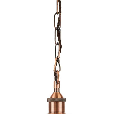 Antique Copper Decorative Bulb Holder with Chain - SE Home