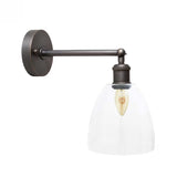 Potter Clear Glass Wall Light - Bronze