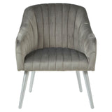 Louxor Grey Fabric Armchair - SE Home