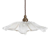 Organic Fleur Glass Pendant Light - Old English Brass - SE Home